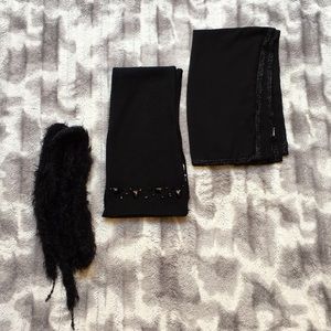 Black Beaded Scarf Bundle
